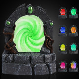 DND Glowing Portal Resin Miniature with Color-Changing LED Lights - Magic Portal Terrain, RPG Scenery for Tabletop Wargaming, Dungeons & Dragons and Warhammer