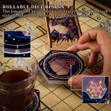 DND Coaster - Acrylic Hexagon Coaster with Liquid Glitter Quicksand, Perfect Fidget Toy & Dice Coaster, Unique Coaster for Dungeons & Dragons, D&D Gift for Player & DM