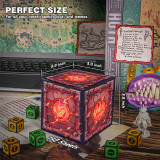 D6 Dice Sticky Note Cube - 3  Square Memo Pad, 750 Sheets, Self-Stick Notepad with Lava Dice Design - DND Stationary, Office Products & Gifts for TTRPG Gamer or DM