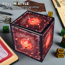 D6 Dice Sticky Note Cube - 3  Square Memo Pad, 750 Sheets, Self-Stick Notepad with Lava Dice Design - DND Stationary, Office Products & Gifts for TTRPG Gamer or DM