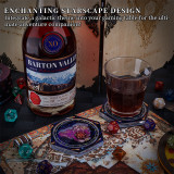 DND Coaster - Acrylic Hexagon Coaster with Liquid Glitter Quicksand, Perfect Fidget Toy & Dice Coaster, Unique Coaster for Dungeons & Dragons, D&D Gift for Player & DM