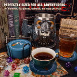 DND Coasters Set of 14 with Holder - 5E Classes Icons Silicone Coaster Set, Non-Slip & Heat Resistant - D&D Accessories for RPG Home Decor, Geek Gift for Gamer and DM
