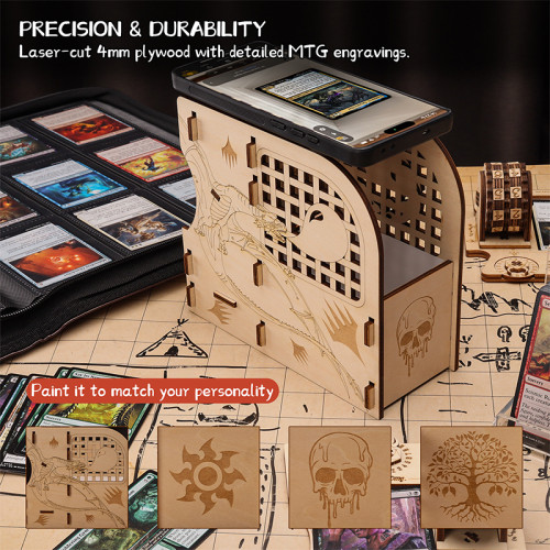 CZYY Card Scanning Stand for MTG - Laser-Cut Wood Scanstand for TCG Cards,  Quickly Scan & Price Check with ManaBox Card Scanner App, Perfect Card  Scanner Assistant & MTG Accessories - CZYY