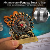 CZYY Ferris Wheel D20 Metal Spinning Dice - Fidget Spinner Dice for D&D, Tabletop RPG Games, D20 Roulette Desk Gadget, DND Accessories, Unique Gift for Dungeon Master and Gamer