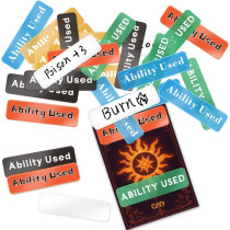 Ability Used Markers Set - 30 PCS Acrylic Counters with Blank Custom Tokens for Card Game Players - TCG Accessories for Tracking Game State, Damage, Effects