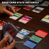 Ability Used Markers Set - 30 PCS Acrylic Counters with Blank Custom Tokens for Card Game Players - TCG Accessories for Tracking Game State, Damage, Effects
