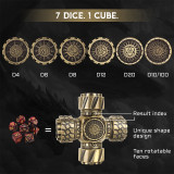 DND Spinner Dice – 7-in-1 Metal Polyhedral Dice Set with Rotating Sides | Stress Relief, Easy to Read, Great Gift and Accessories for DM, Gamer & Collector