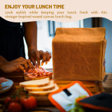 Brown Waxed Canvas Lunch Bags