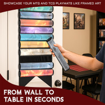 TCG Playmat Hanging Display Case with 10 Detachable Transparent Tubes – Roll-Up Card Game Mats Organizer Bag for MTG Players -Modular Velcro System, Travel-Friendly Storage Solution