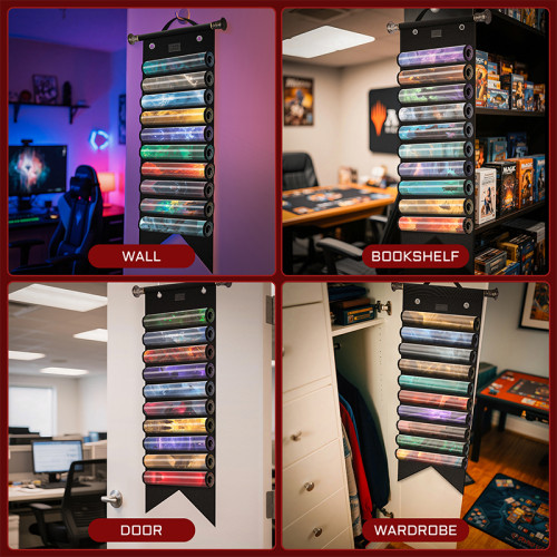 mtg card wall display What are the best cases with UV protection? Showcase your slabs with style and confidence TCG Playmat Hanging Display Case