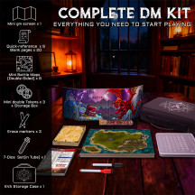 CZYY All-in-One Mini Tabletop RPG Adventure Kit – Compact & Tidy DND Starter Set with DM Screen, Maps, Tokens, Dice & Storage Case | Ideal Gift for DMS, Beginners & Travel RPG Players