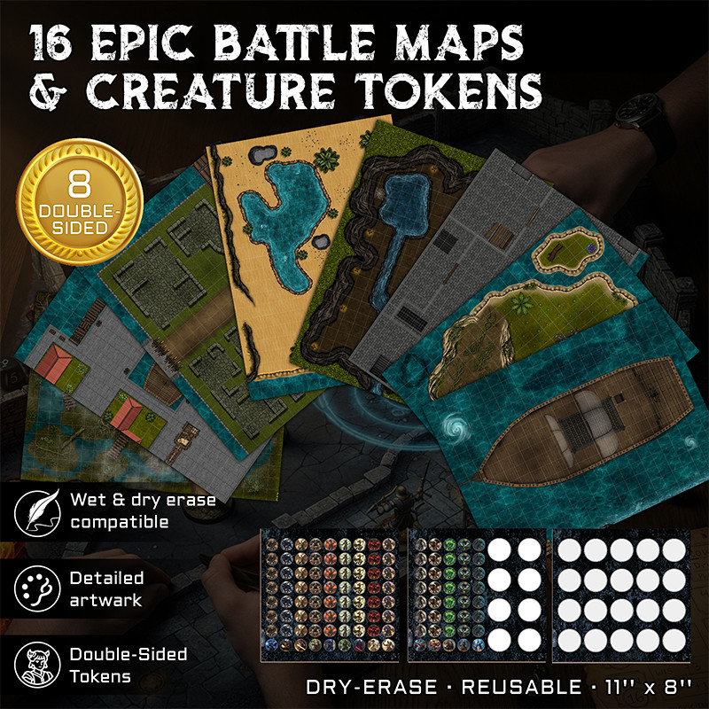 CZYY All-in-One Mini Tabletop RPG Adventure Kit – Compact & Tidy DND ...