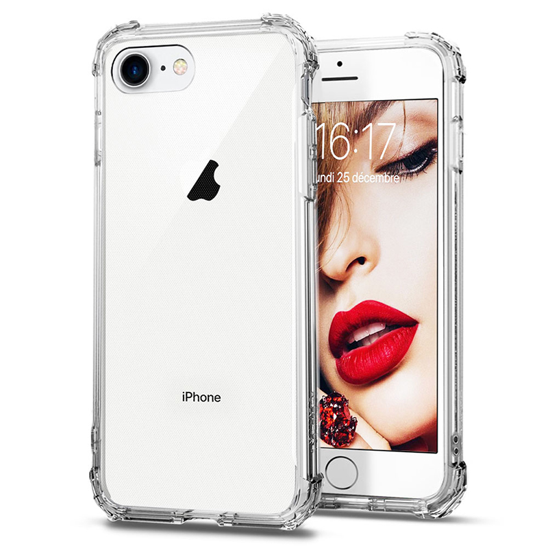 The JASBON Crystal Transparent Case for iPhone 7/8 - Anti-Scratch and Shock Absorption