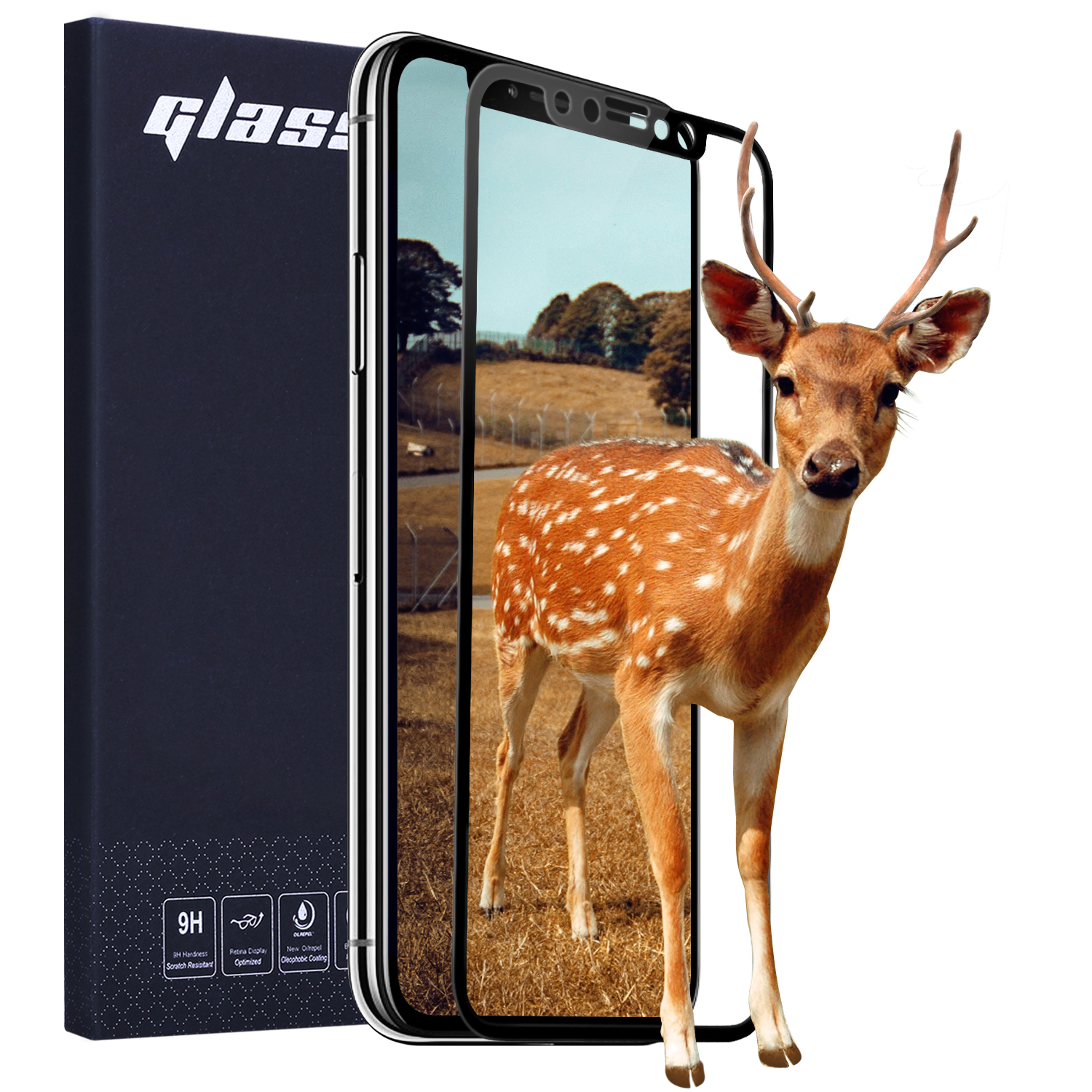 The JASBON HD Screen Protectorfor iPhone X - 9H Hardness and Shatterproof