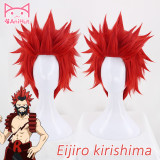 AniHut Eijirou Kirishima Wig Boku No Hero Academia Cosplay Wig My Hero Academia Hair Short Red Heat Resistant Synthetic Wig