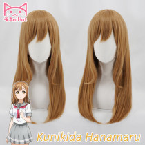 AniHut Kunikida Hanamaru Wig Love Live Sunshine Cosplay Wig Blonde 60cm Hair