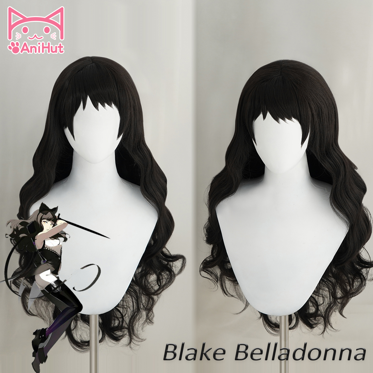 black wavy wig