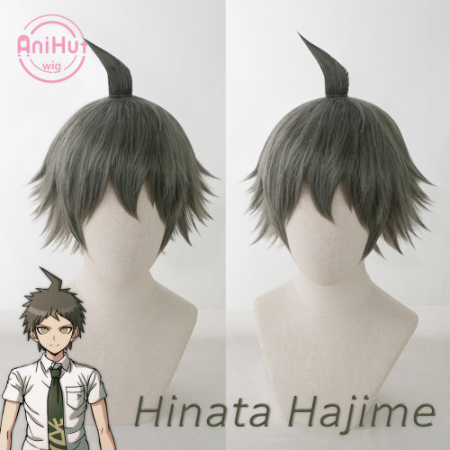 AniHut Hinata Hajime Wig Danganronpa Cosplay Wig Cosplay Hair Synthetic Heat Resistant Hair Hinata Hajime Cosplay