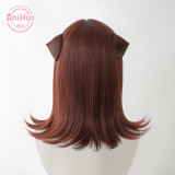 AniHut Toyama Kasumi Wig with Ears BanG Dream! Poppin'Party Cosplay Wig Synthetic Women Hair BanG Dream Cosplay Toyama Kasumi