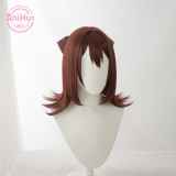 AniHut Toyama Kasumi Wig with Ears BanG Dream! Poppin'Party Cosplay Wig Synthetic Women Hair BanG Dream Cosplay Toyama Kasumi