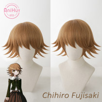 AniHut Chihiro Fujisaki Wig Danganronpa Cosplay Wig Game Cosplay Hair Synthetic Heat Resistant Women Hair Fujisaki Chihiro