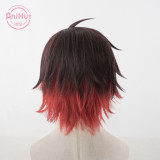 AniHut RWBY Ruby Rose Wig Season 7 New version Heat Resistant Synthetic Cosplay Hair Anime RWBY Cosplay Wig Ruby Rose