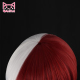AniHut Shouto Todoroki Boku No Hero Academia Cosplay Wig Short Red/White Hair My Hero Academia Wig