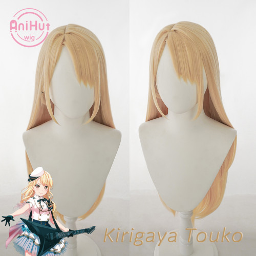 AniHut Kirigaya Touko Wig BanG Dream! Morfonica Cosplay Wig Synthetic Women Blonde Hair Bandori Cosplay Kirigaya Touko