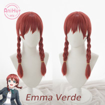 Anihut Emma Verde Cosplay Wig PERFECT DREAM PROJECT Red Halloween Heat Resistant Synthetic Cosplay Hair Emma Verde LoveLive PDP