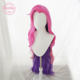Anihut Seraphine Cosplay Wig Game LOL KDA League of Legends Women Pink Mixed Purple 90cm Seraphine Wave Cosplay Wig