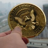 Jumbo Gold Half Dollar (3 Inch)