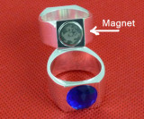 The Lord of the Rings - Magnetic and Reflection PK Ring (Blue Gem, 3 Sizes)