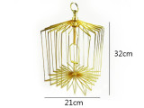 Appearing Bird Cage - Rectangle 12.5 Inch (Gold/Silver)