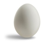 Super Rubber Egg (White/Brown)
