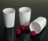 Cups and Balls w/Chop Cup Combo (Porcelain White, Plastic) by 52magic