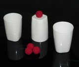 Cups and Balls w/Chop Cup Combo (Porcelain White, Plastic) by 52magic