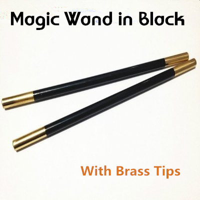 Magic Wand in Black (With Brass Tips)