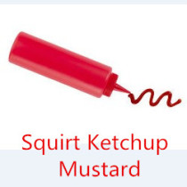 Squirt Ketchup Mustard