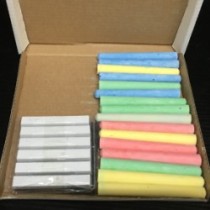 Colored And White Chalks For Ultimate Prediction Board