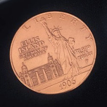 Statue of Liberty Ancient Coin (Morgan Dollar Size)