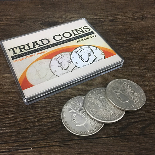 Triad Coins by Joshua Jay 銀貨版 モルガン 3重シェル-