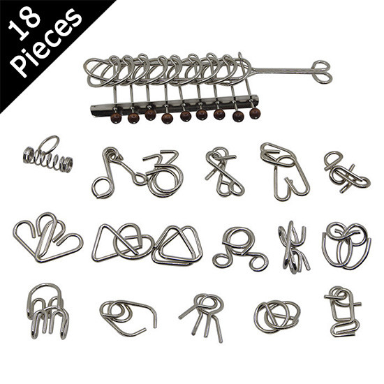 Cast Metal Puzzle Set (Pack of 18)