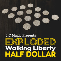 Exploded Walking Liberty Half Dollar by J.C Magic