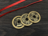 Chinese Coins and Ribbon by Jimmy Fan