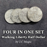 Four in One Walking Liberty Half Dollar Set by J.C Magic