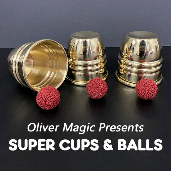 Super Cups and Balls (Brass) by Oliver Magic