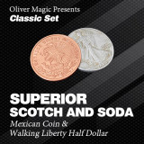 Superior Scotch and Soda (Double Locking, Walking Liberty Half Dollar) by Oliver Magic - Classic Set
