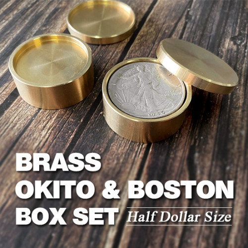 Brass Okito & Boston Box Set (Half Dollar Size)