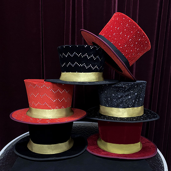 Foldable top hat top