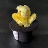 Rabbit in Hat Puppet (Brown/Yellow)